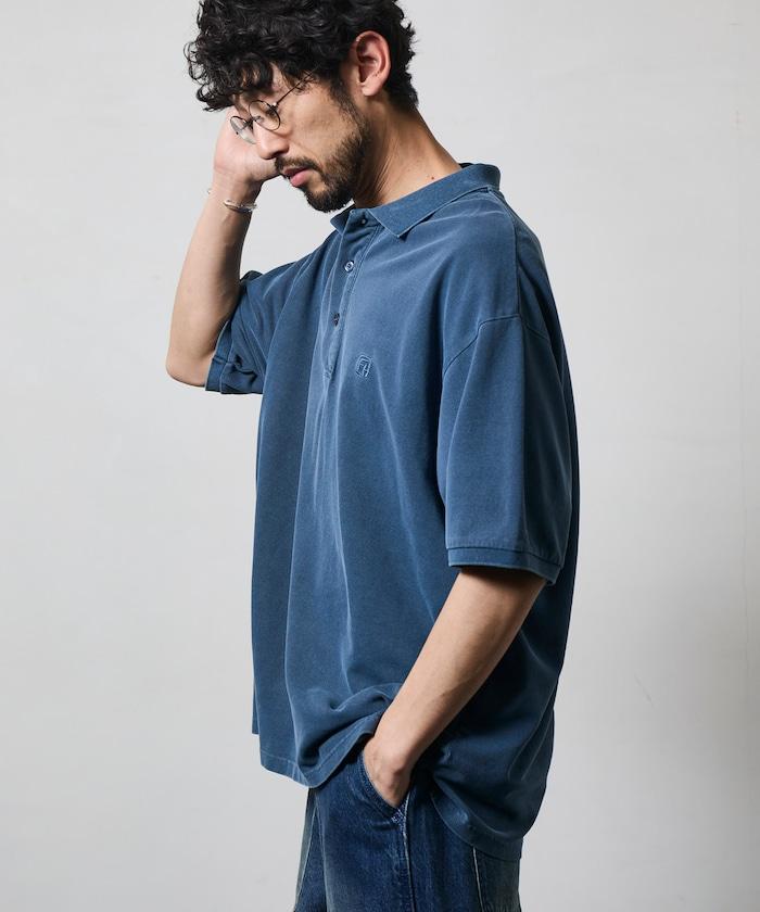 做舊工藝 寬鬆版型 點綴刺繡短袖 POLO衫