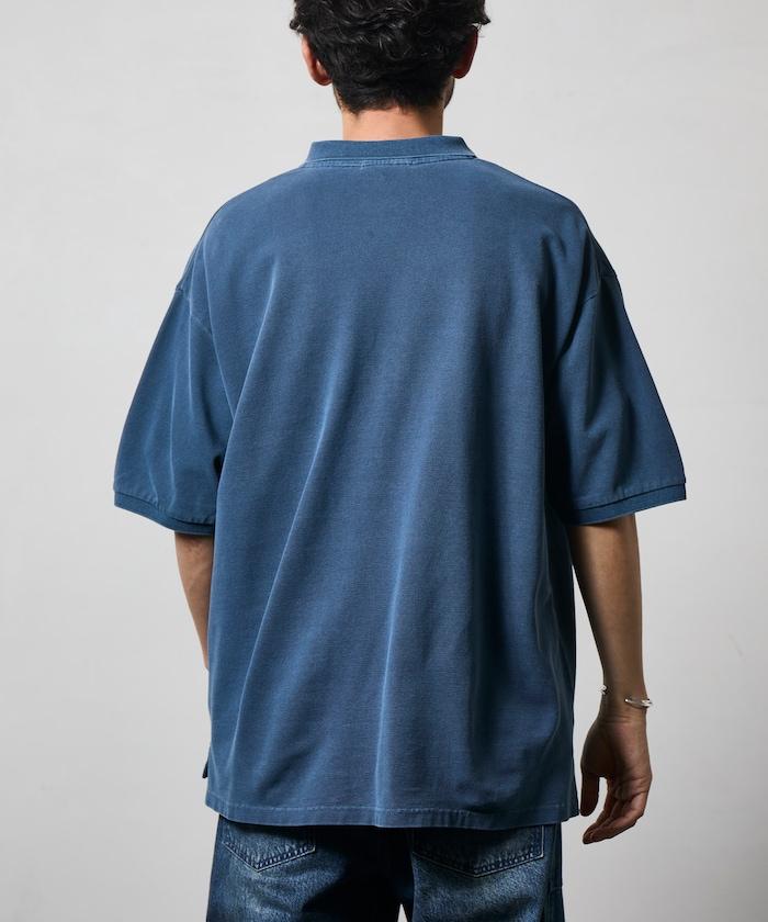 做舊工藝 寬鬆版型 點綴刺繡短袖 POLO衫