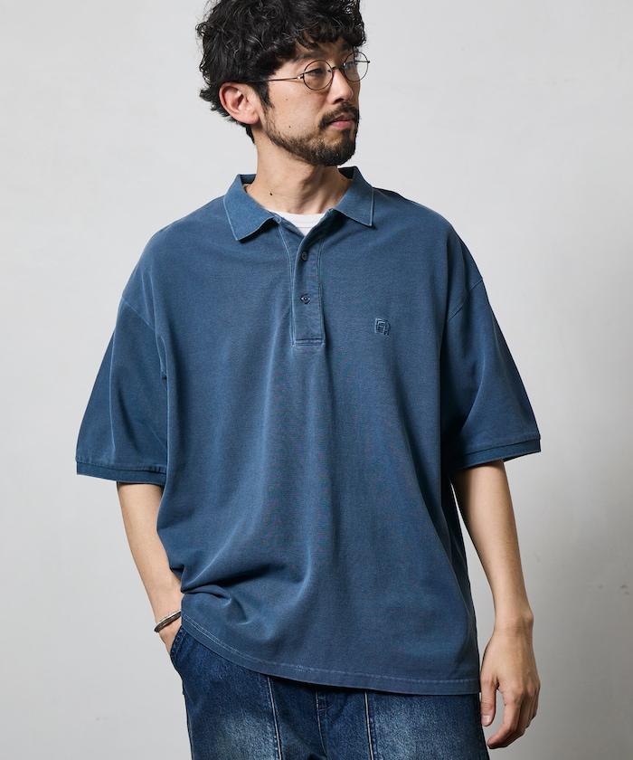 做舊工藝 寬鬆版型 點綴刺繡短袖 POLO衫