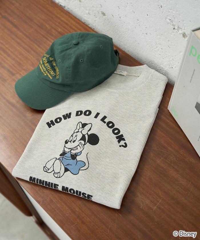 聯名 Mickey＆Minnie 華夫格印花短袖T恤