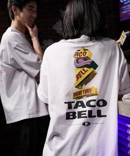 TACOBELL×FREAK'S STORE 聯名 寬鬆廓形 背部印花 圓領T恤