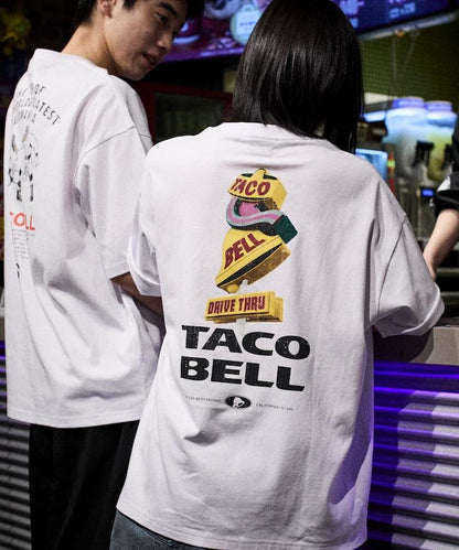 TACOBELL×FREAK'S STORE 聯名 寬鬆廓形 背部印花 圓領T恤