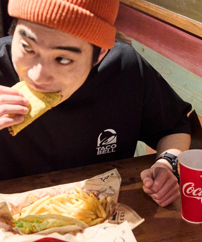 TACOBELL×FREAK'S STORE 聯名 寬鬆廓形 背部印花 圓領T恤