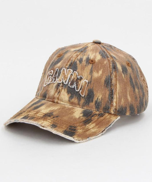 Washed Cotton Print Canvas Cap / 帽子