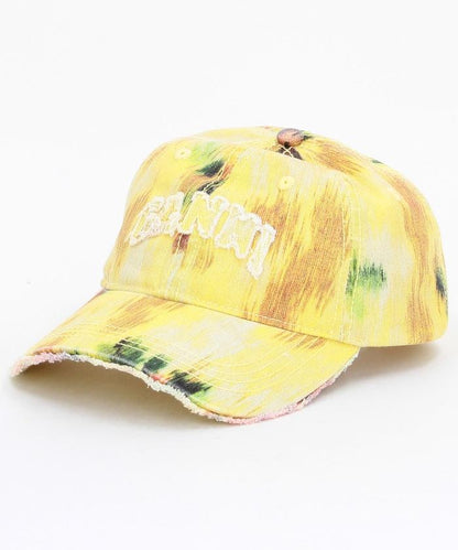 Washed Cotton Print Canvas Cap / 帽子