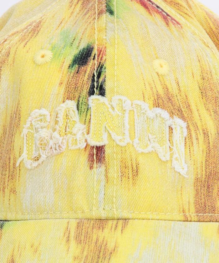 Washed Cotton Print Canvas Cap / 帽子