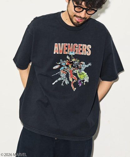 マーベル アベンジャーズ（漫威復仇者聯盟） 圓領靜電植絨工藝T恤