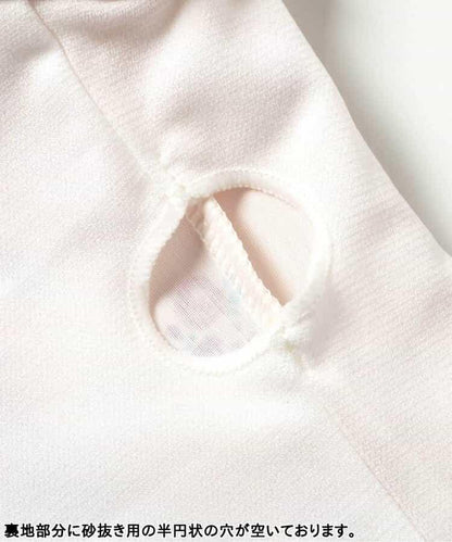 UV防護 連體 蝴蝶結小花滿印 泳衣