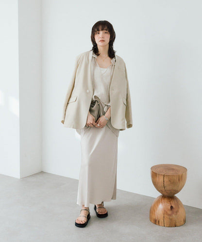 à Nice (ア ・ニース) 亞麻抽褶襯衫
