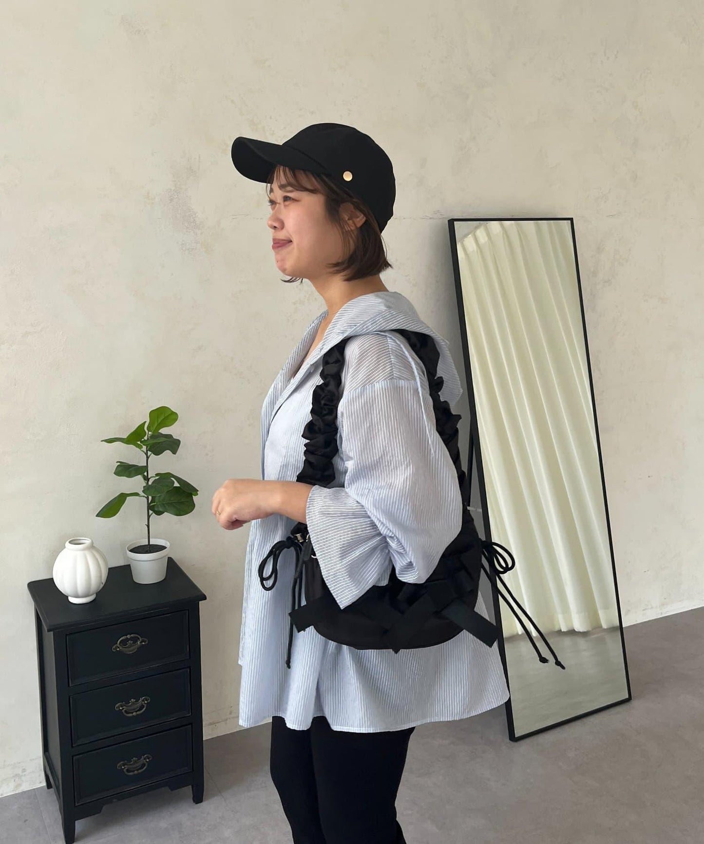 SAPON 透視金屬吊飾連帽襯衫