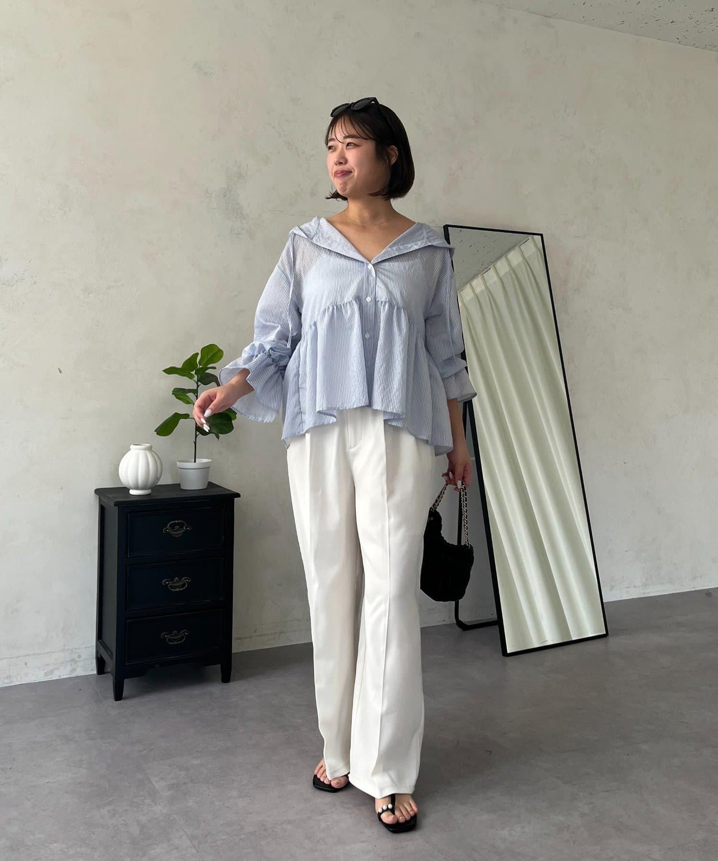 SAPON 透視金屬吊飾連帽襯衫