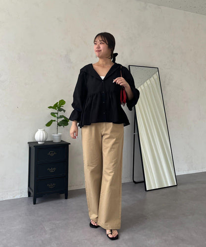 SAPON 透視金屬吊飾連帽襯衫