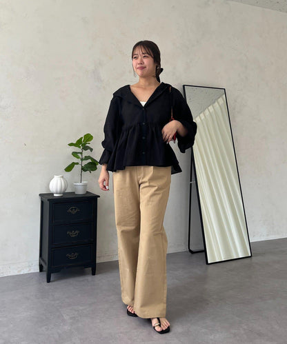 SAPON 透視金屬吊飾連帽襯衫
