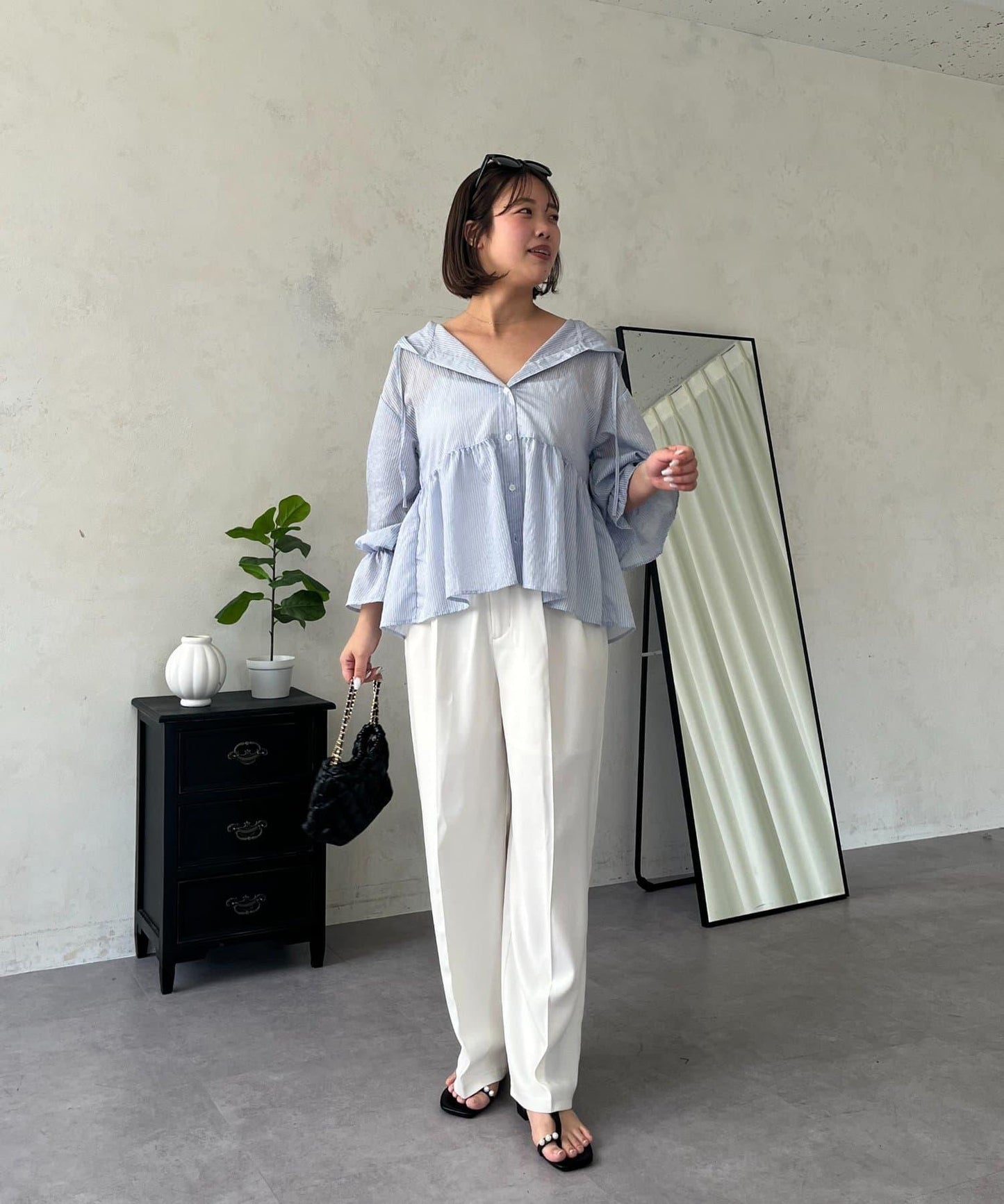 SAPON 透視金屬吊飾連帽襯衫