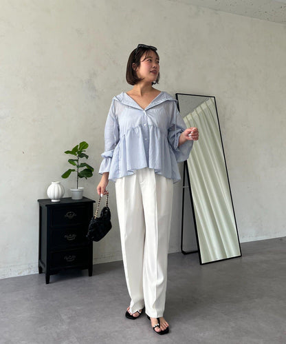 SAPON 透視金屬吊飾連帽襯衫