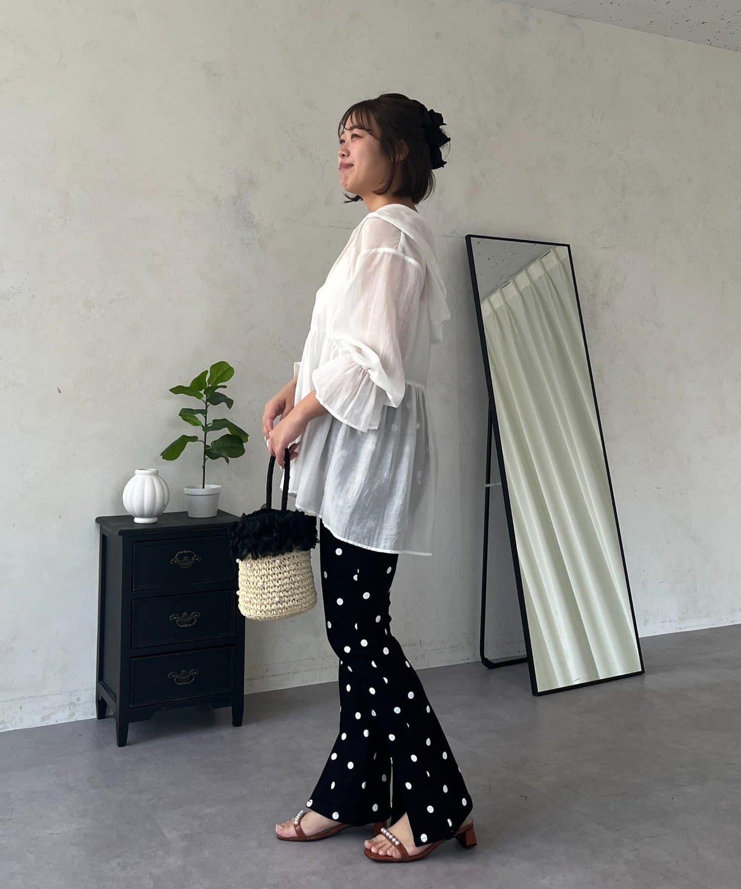 SAPON 透視金屬吊飾連帽襯衫