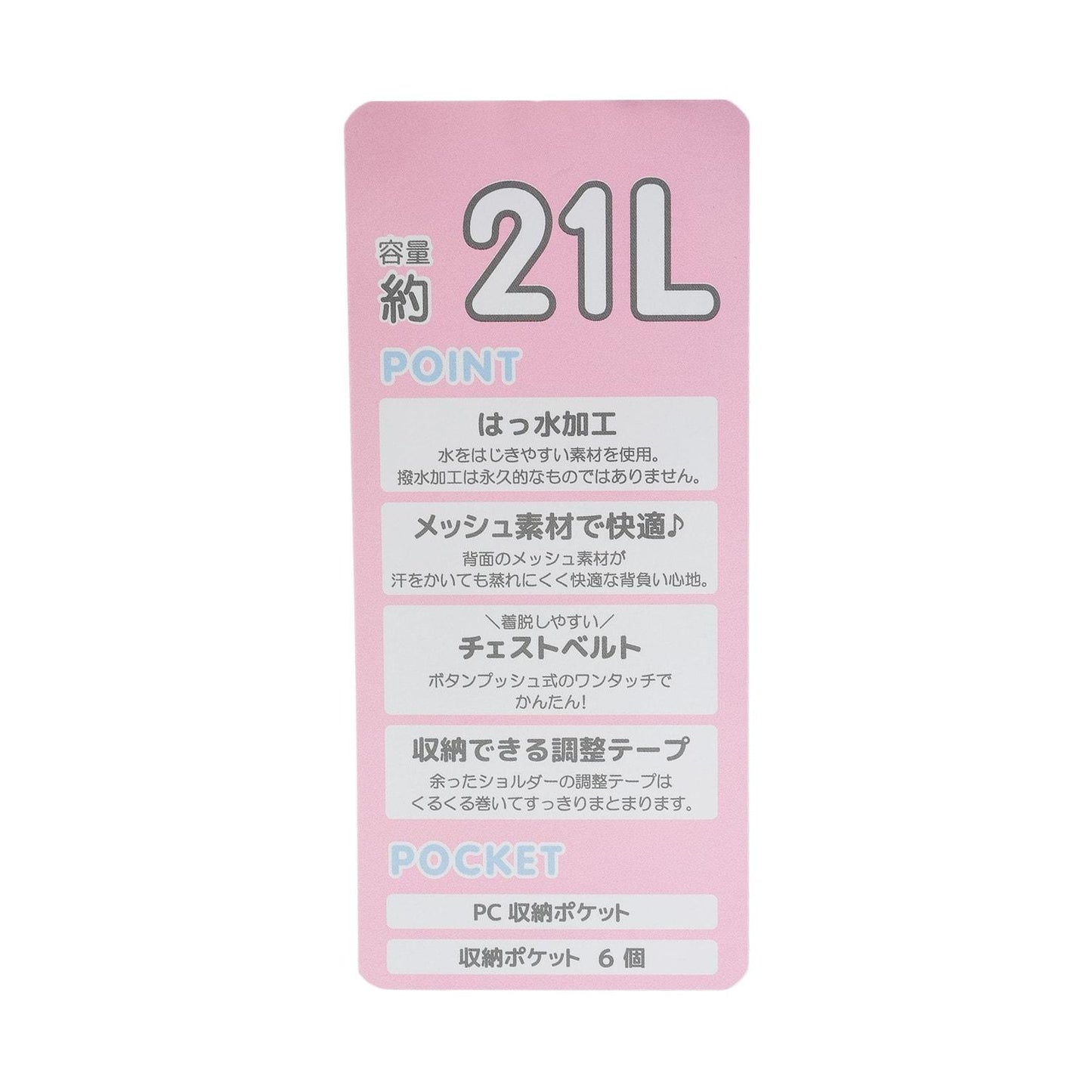 帶收納小包 大約21L容量 雙肩包