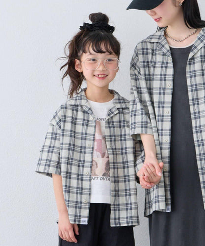KIDS 100%純棉 巴拿馬格紋 襯衫（親子款可搭配）