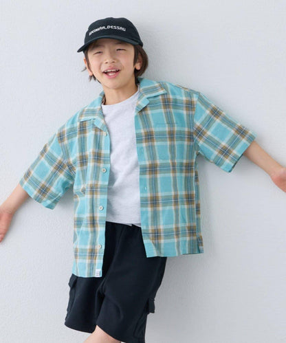 KIDS 100%純棉 巴拿馬格紋 襯衫（親子款可搭配）