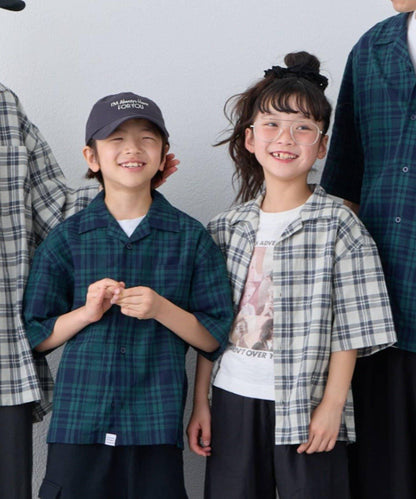 KIDS 100%純棉 巴拿馬格紋 襯衫（親子款可搭配）