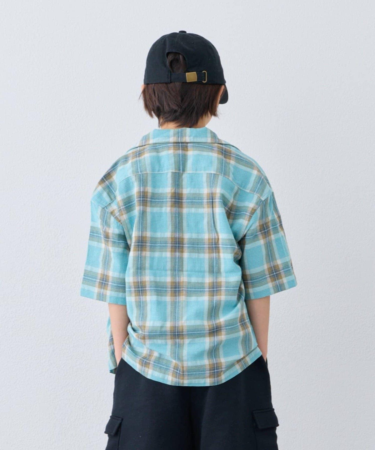 KIDS 100%純棉 巴拿馬格紋 襯衫（親子款可搭配）