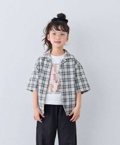 KIDS 100%純棉 巴拿馬格紋 襯衫（親子款可搭配）