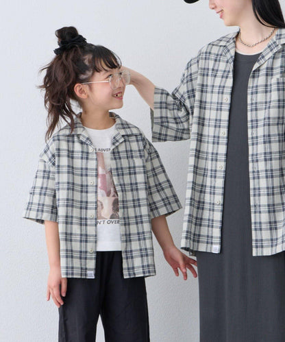 KIDS 100%純棉 巴拿馬格紋 襯衫（親子款可搭配）