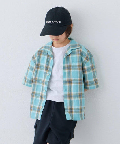 KIDS 100%純棉 巴拿馬格紋 襯衫（親子款可搭配）