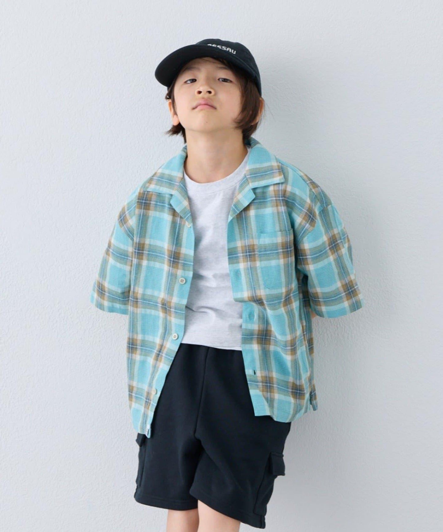 KIDS 100%純棉 巴拿馬格紋 襯衫（親子款可搭配）