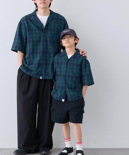 KIDS 100%純棉 巴拿馬格紋 襯衫（親子款可搭配）