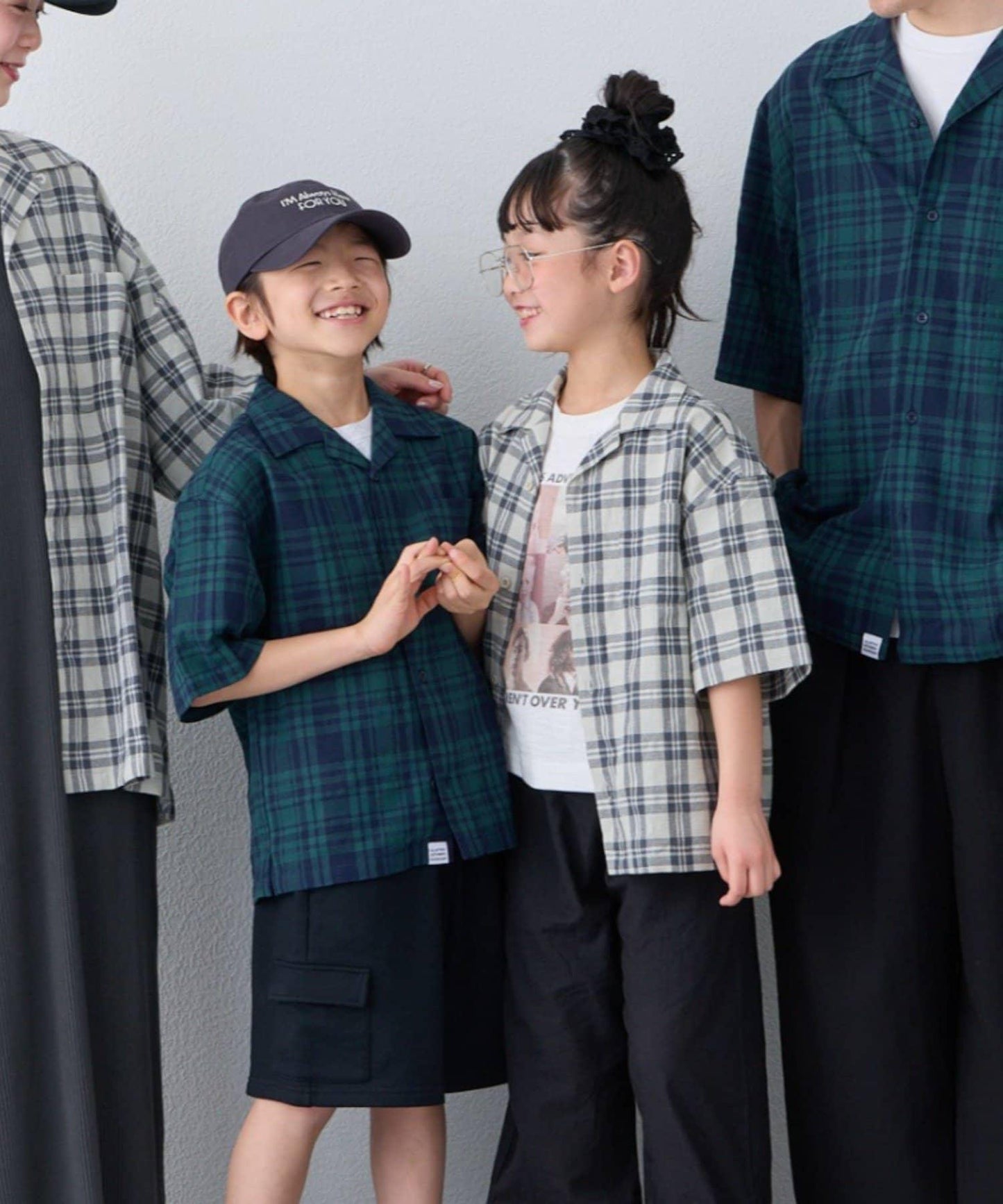 KIDS 100%純棉 巴拿馬格紋 襯衫（親子款可搭配）