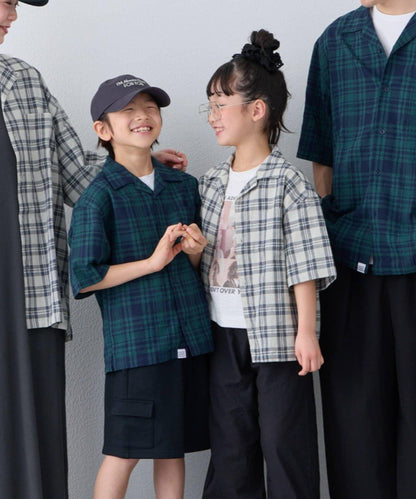 KIDS 100%純棉 巴拿馬格紋 襯衫（親子款可搭配）