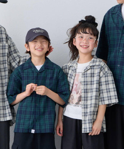 KIDS 100%純棉 巴拿馬格紋 襯衫（親子款可搭配）