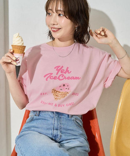 聯名 YEH! ice cream 印花 短袖T恤
