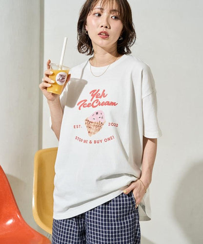 聯名 YEH! ice cream 印花 短袖T恤