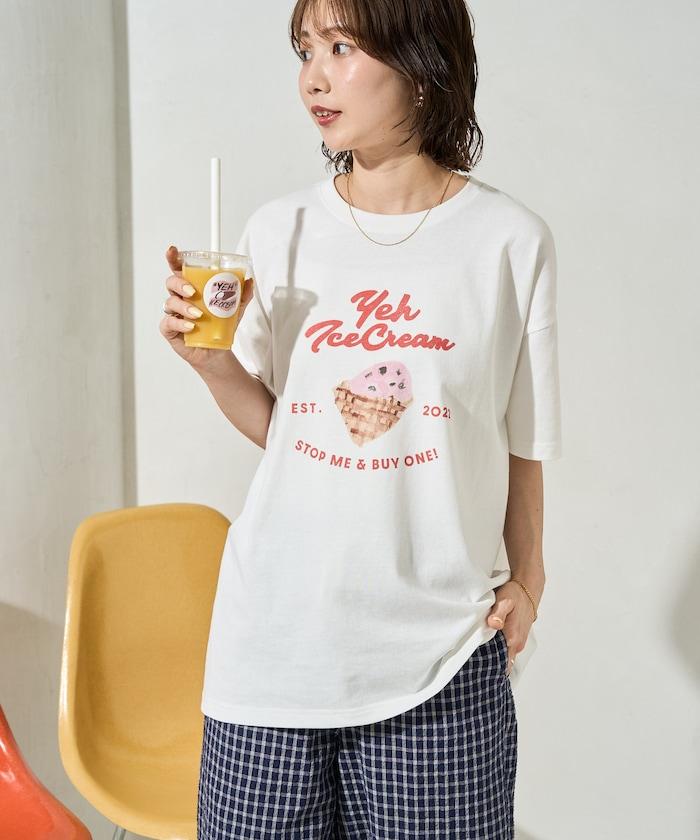 聯名 YEH! ice cream 印花 短袖T恤