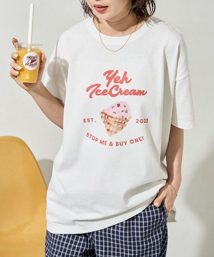 聯名 YEH! ice cream 印花 短袖T恤