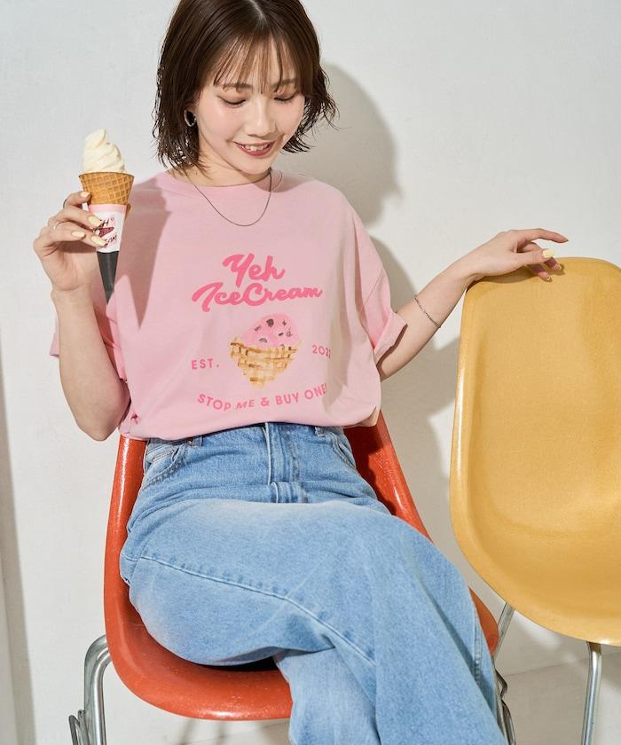 聯名 YEH! ice cream 印花 短袖T恤