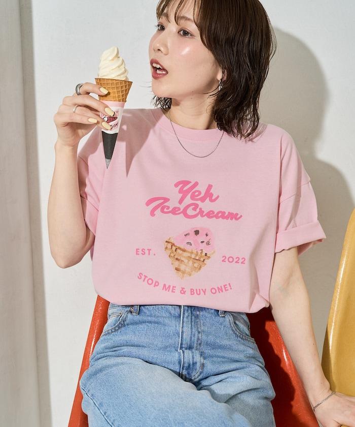 聯名 YEH! ice cream 印花 短袖T恤