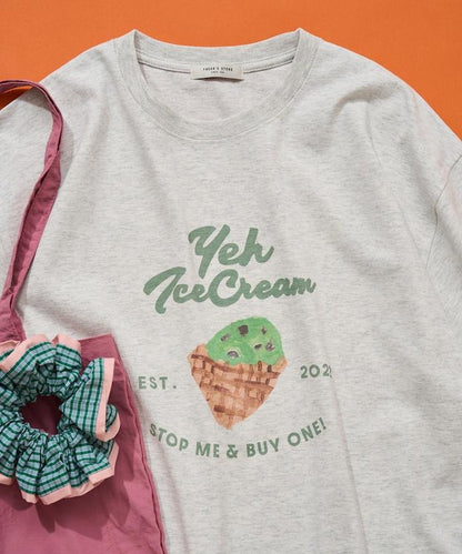 聯名 YEH! ice cream 印花 短袖T恤