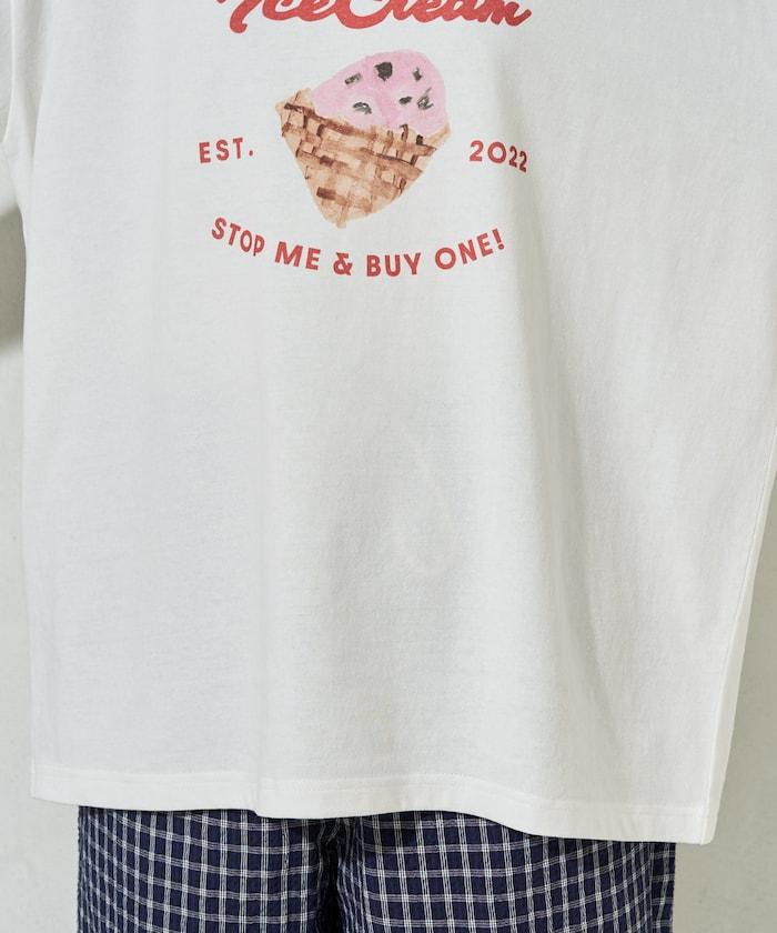 聯名 YEH! ice cream 印花 短袖T恤