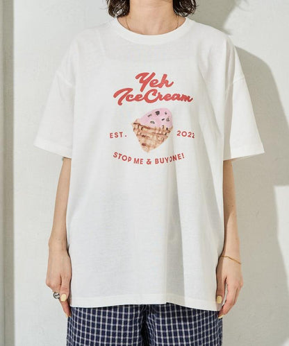 聯名 YEH! ice cream 印花 短袖T恤