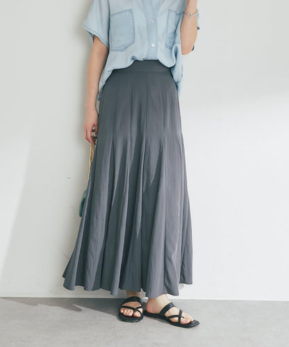 飄逸廓形 拼接設計 人造絲尼龍 美人魚半身裙