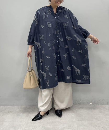 復刻 India Series 動物刺繡 前開襟 連衣裙