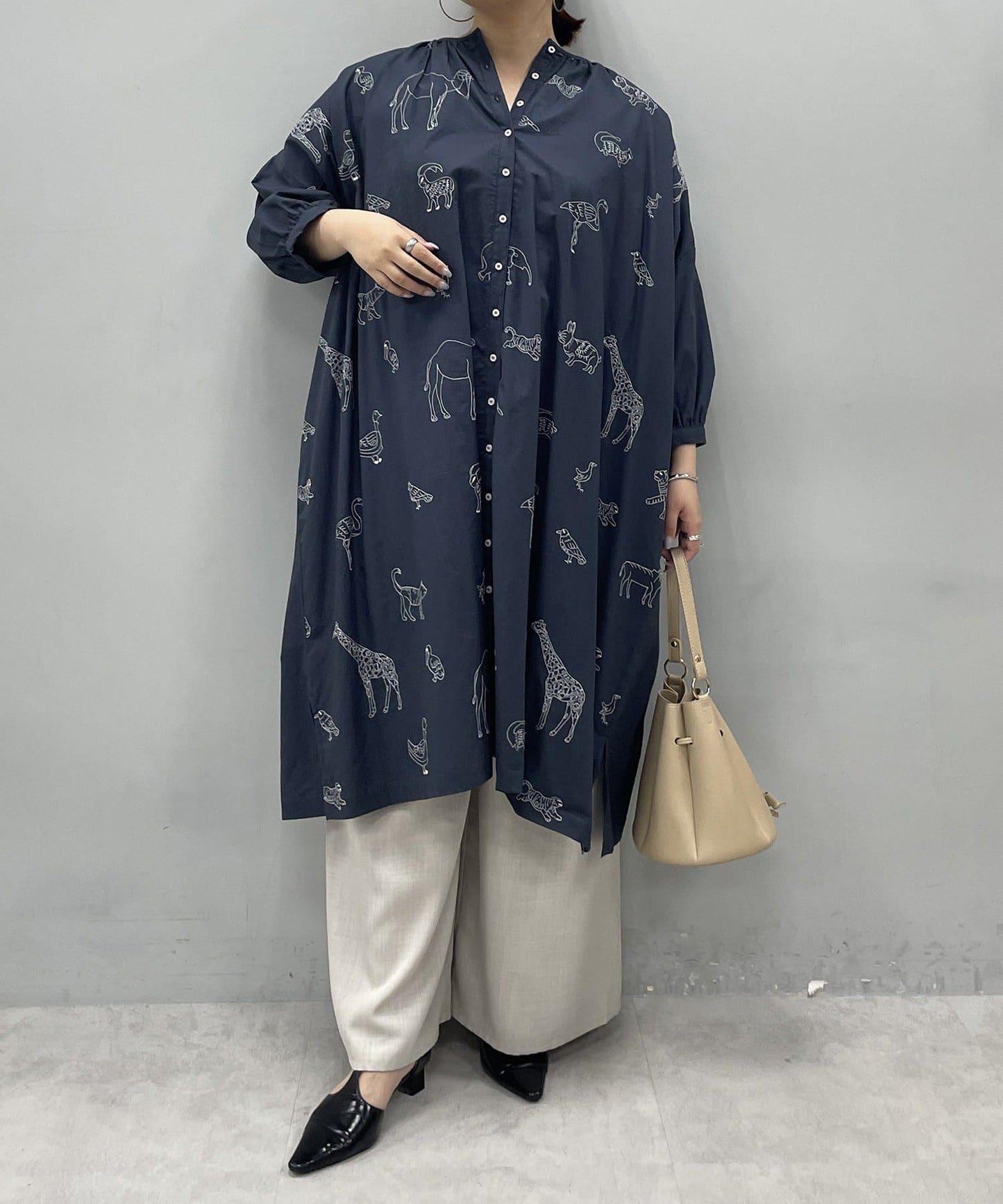 復刻 India Series 動物刺繡 前開襟 連衣裙
