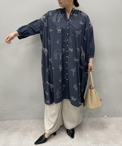 復刻 India Series 動物刺繡 前開襟 連衣裙