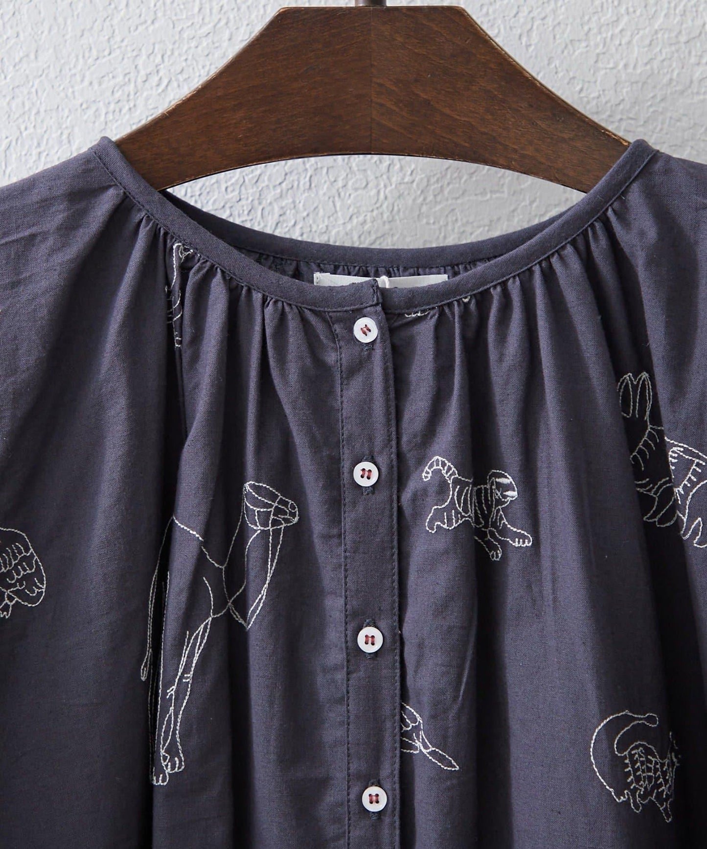 復刻 India Series 動物刺繡 前開襟 連衣裙