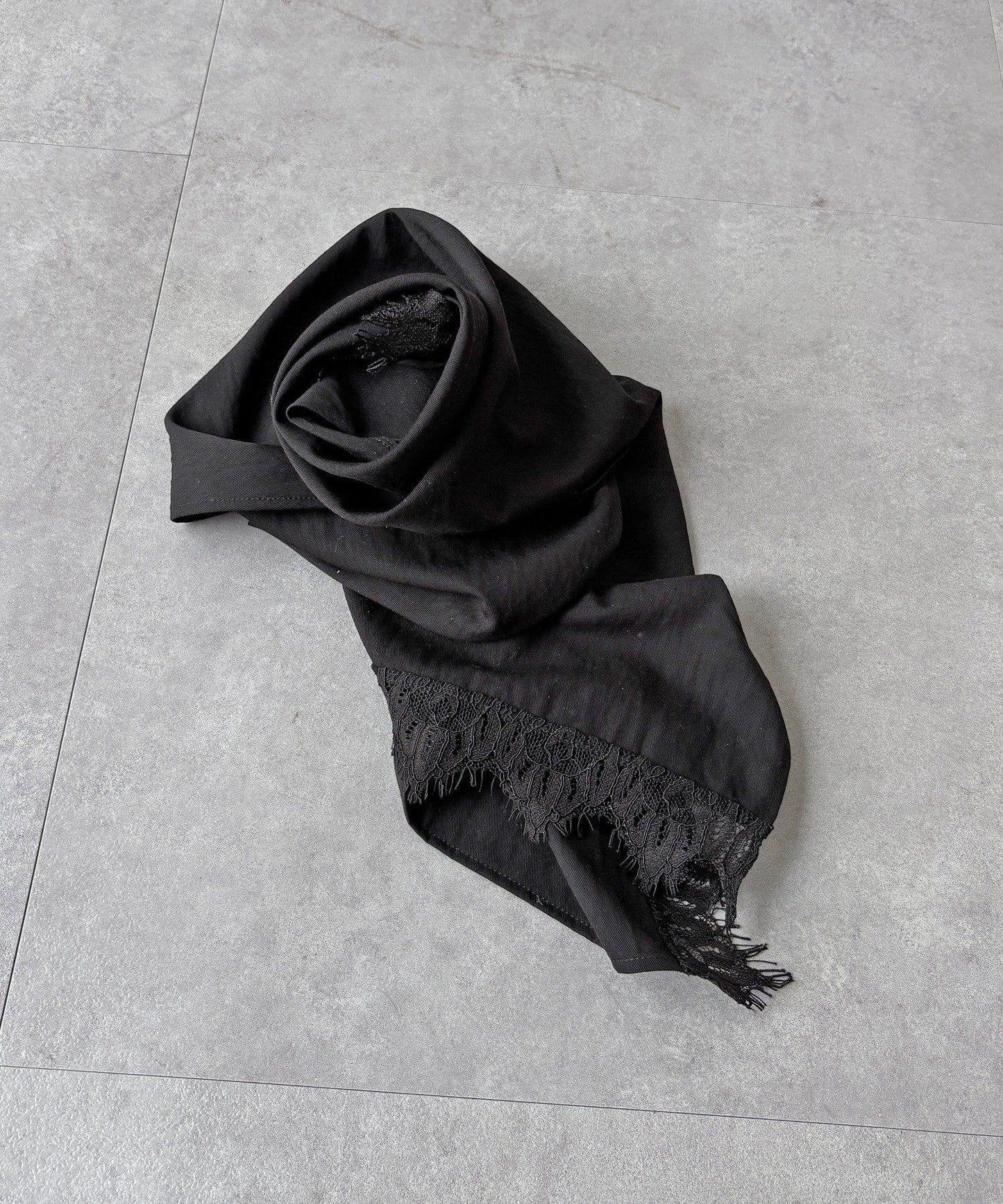 DouDou 蕾絲拼接 多用披肩圍巾