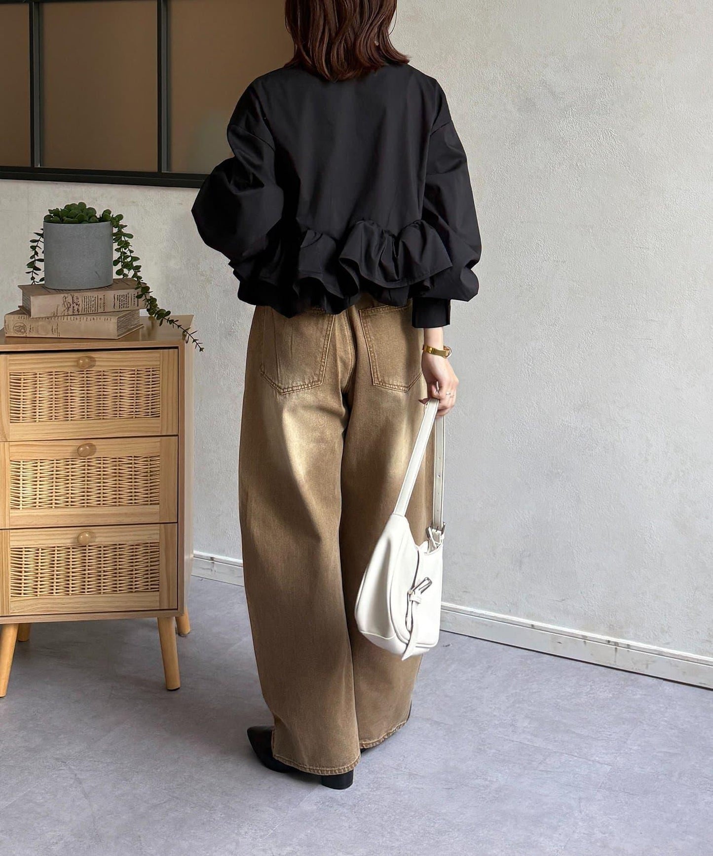 過染 弧形設計 牛仔褲