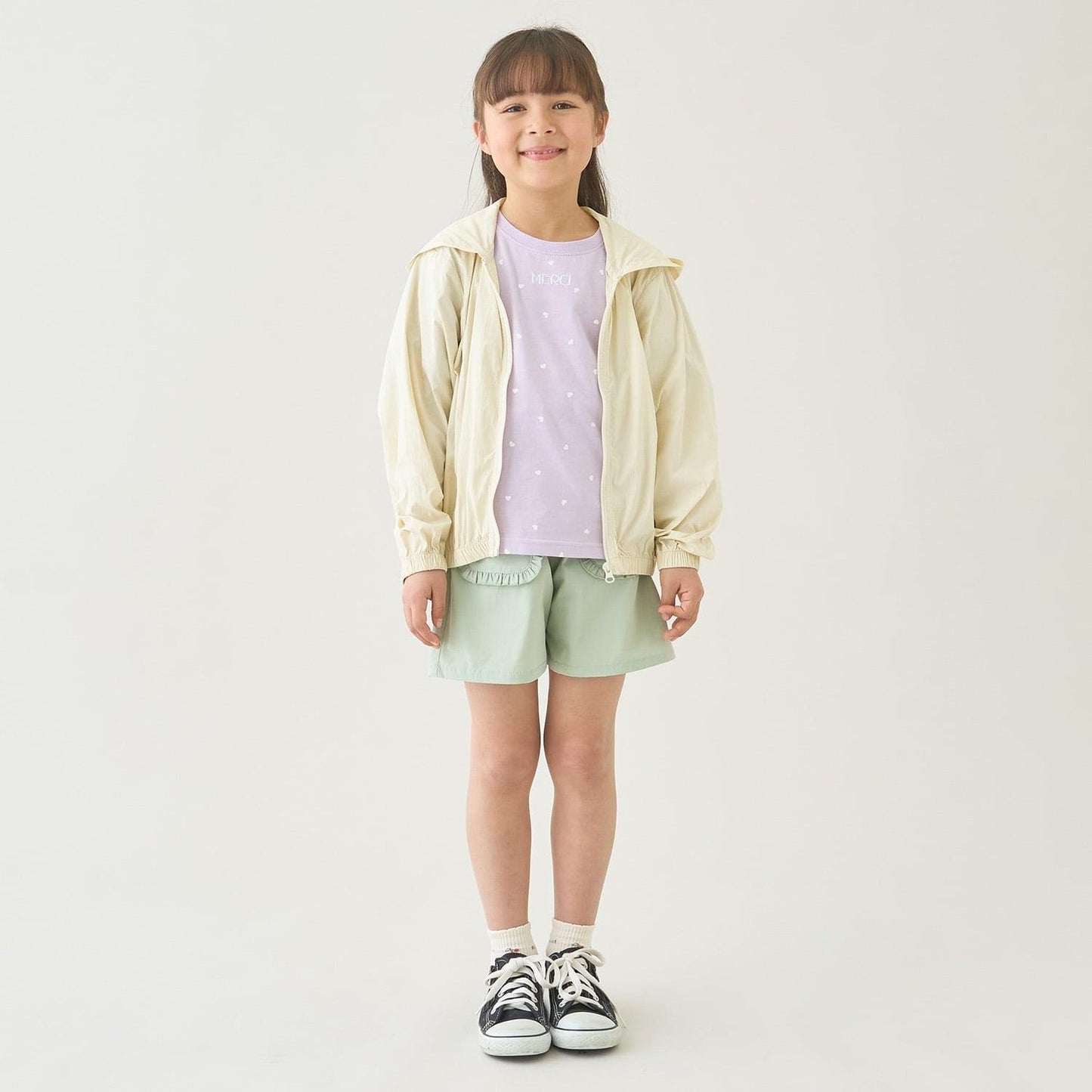 學院風 UV防曬 接觸涼感 連帽全拉鍊外套